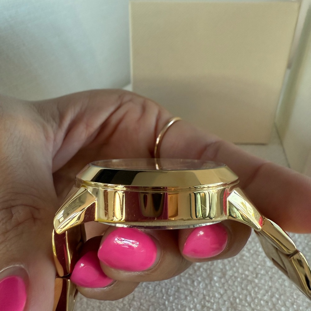 Gold Watch with Crystal Accents - Picture 6 of 12